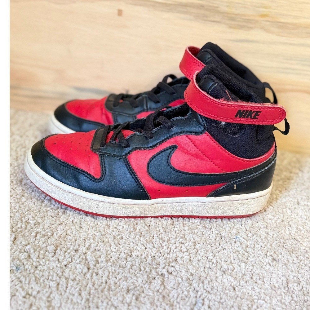 Youth Nike Court Borough Sneakers 2Y Shoes Red/Black